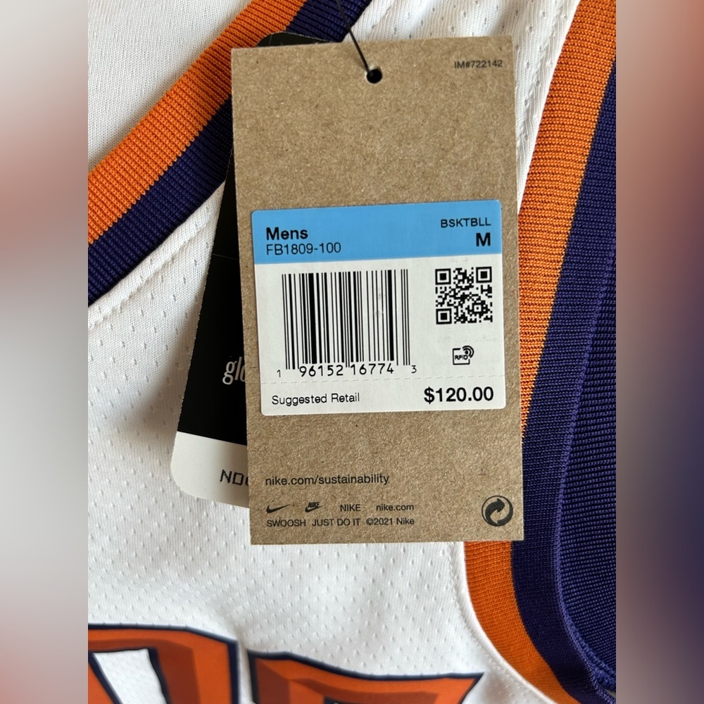 Nike Devin Booker Phoenix Suns Swingman Jersey Association Edition Men’s Sz: M - Picture 4 of 7